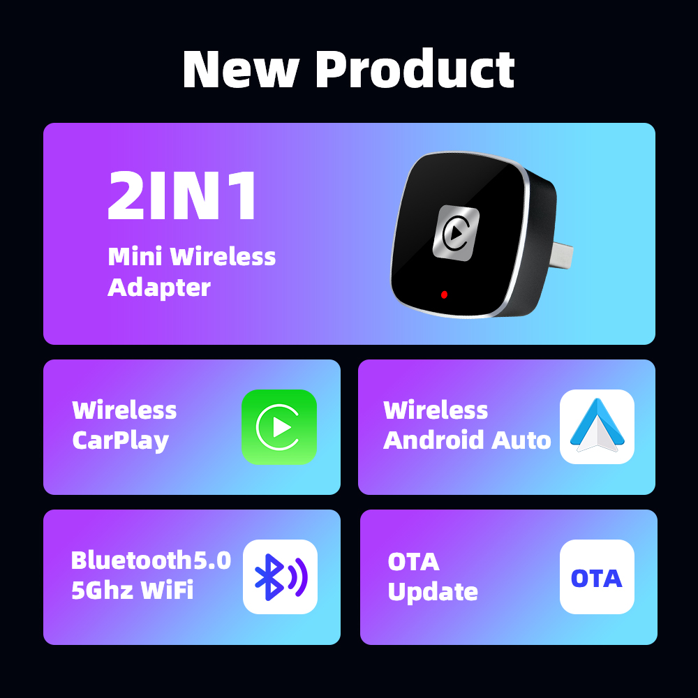 Адаптер беспроводной для Android Auto 5 ГГц Wi-Fi EKIY