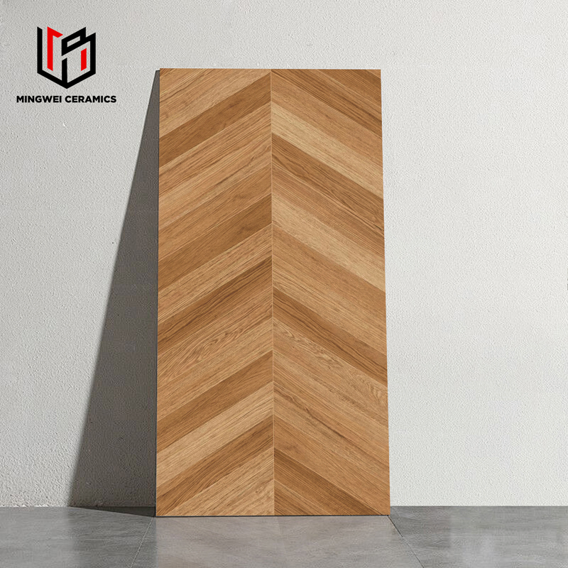 Zibo Wooden Strip Series 600X1200 mm Anti Slip Matt Porcelain Tiles Floor Wall