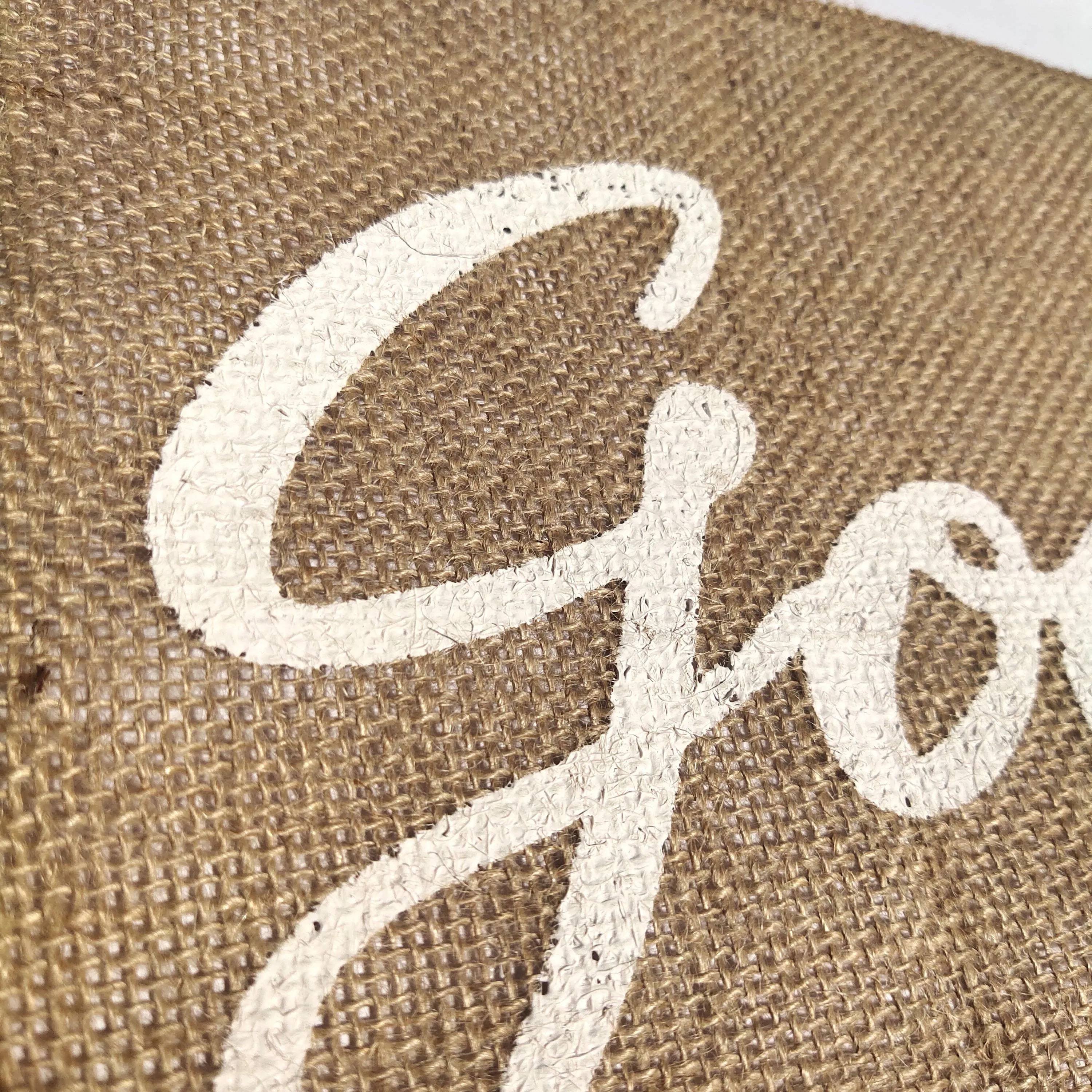 12 Inch Printed Burlap Fabric Jute Table Runner for Party for Christmas