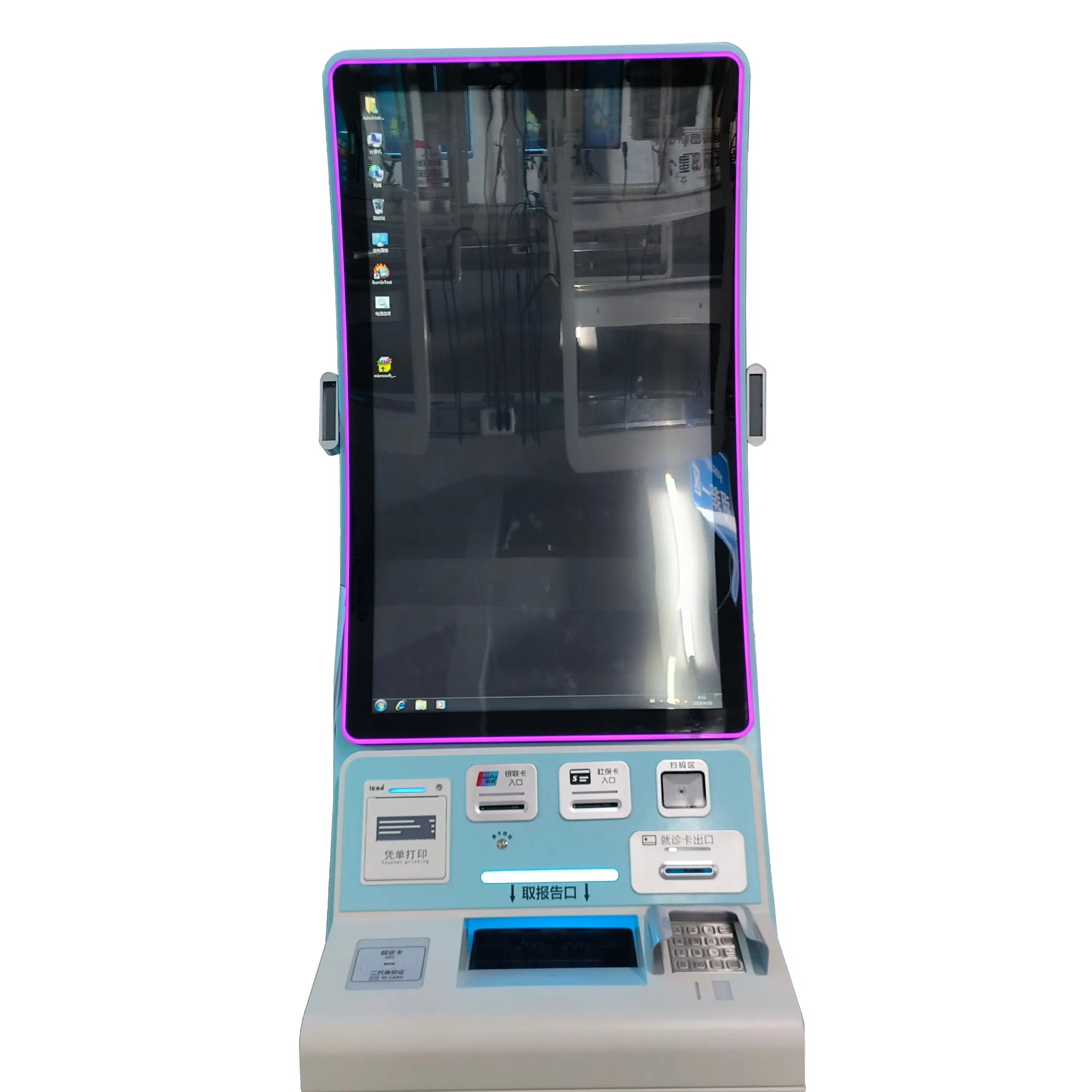 OEM 32''/43'' Curved Touchscreen Coin Cash Payment Kiosk Money Currency Exchange ATM Machine