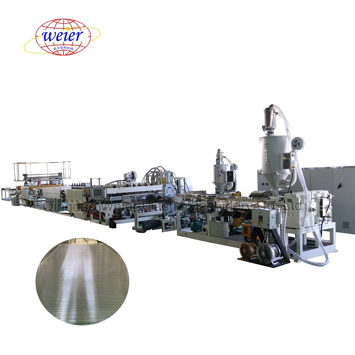Polycarbonate PC Hollow Lattice Sunlight Panel Sheet Extrusion Making Machine