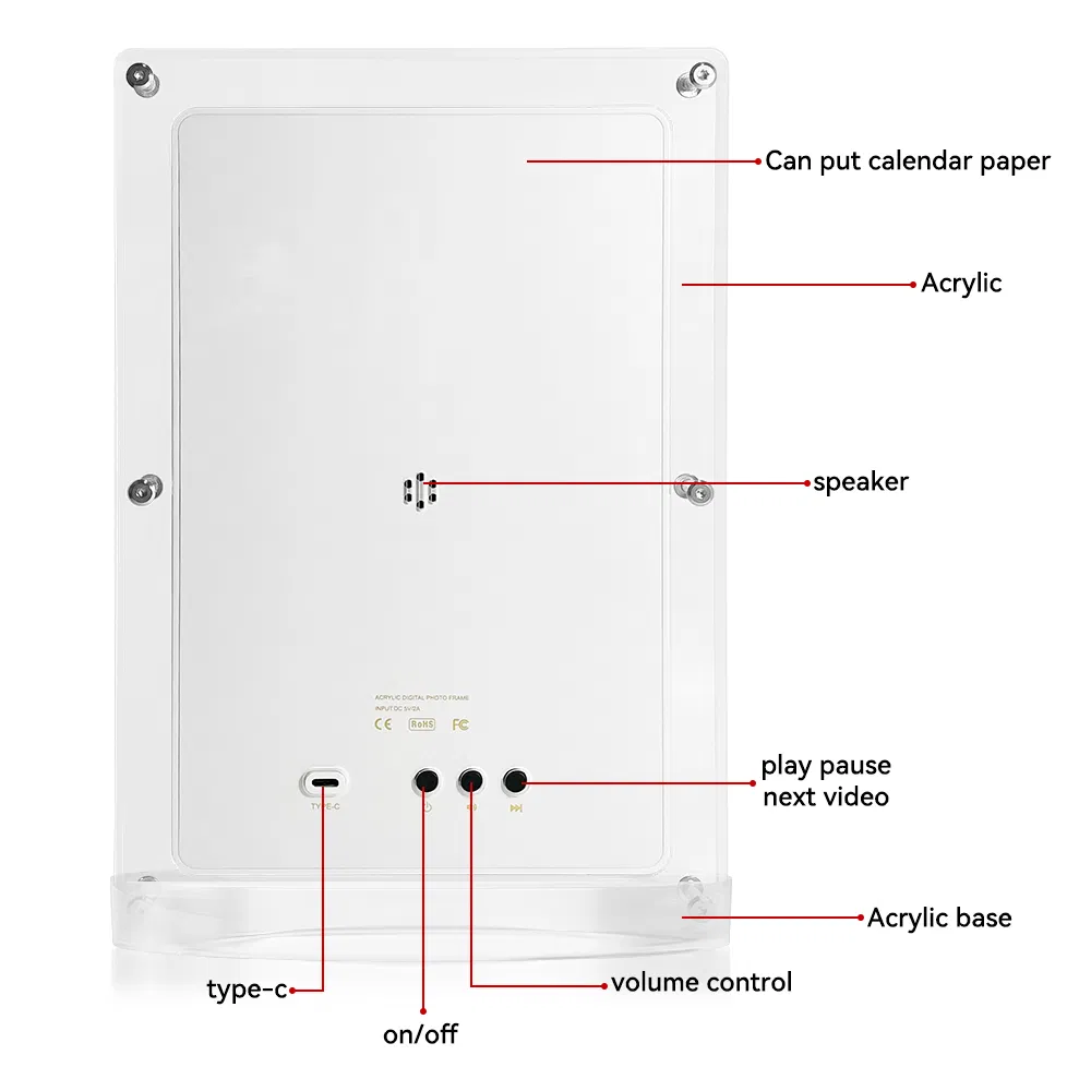 5 Inch 7 Inch Digital Photo Frame with IPS Screen