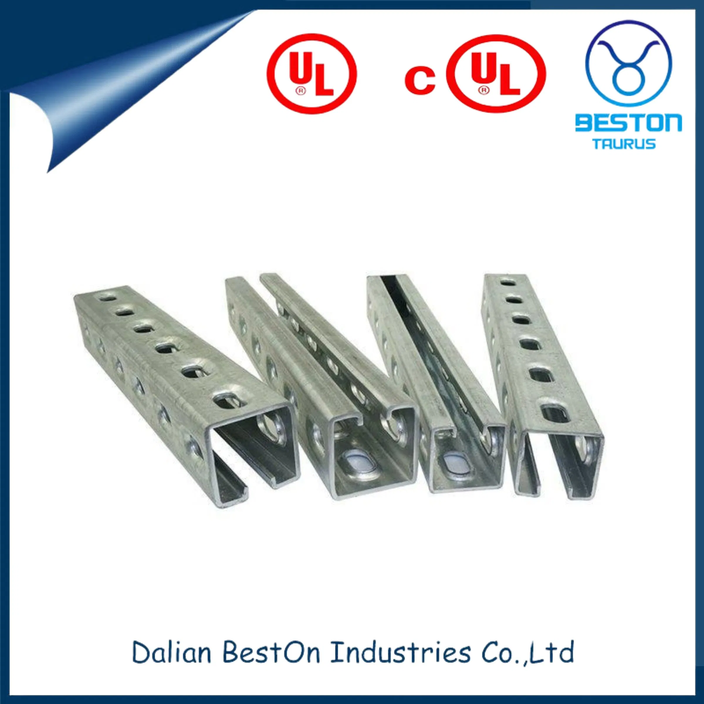 Slotted Metal Channel, C/U Steel Profile for Shelving and Installation