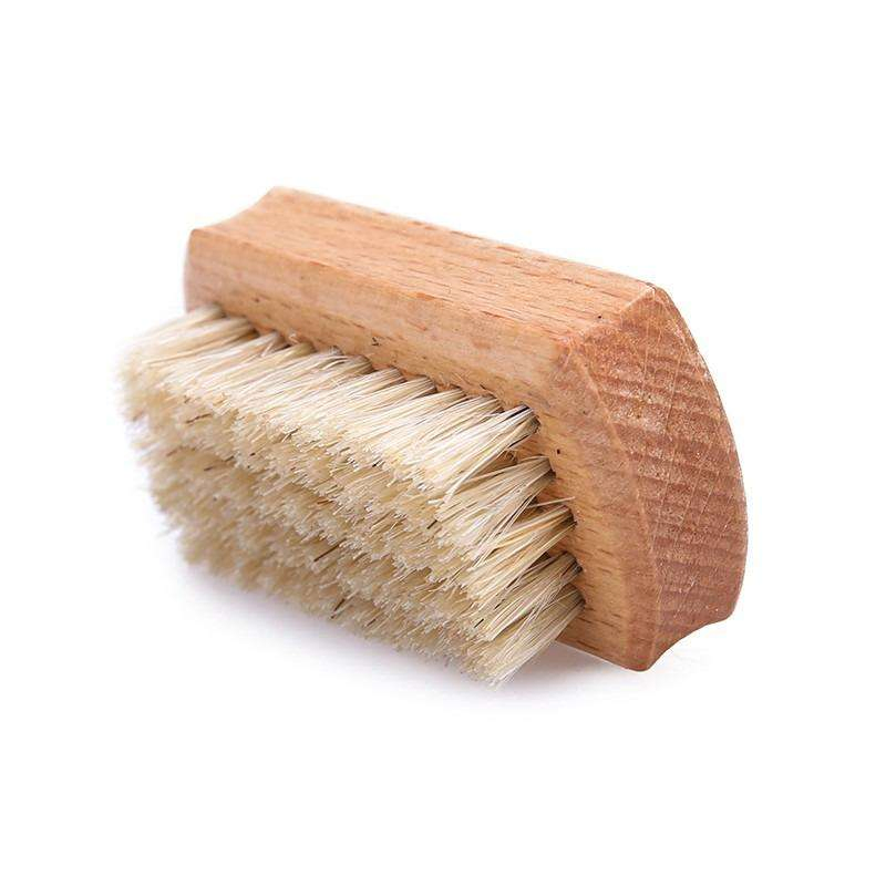 Wooden Double-Sided Boar Bristle Cleaning Brush Nail Scrub Dust Removal Brush.
