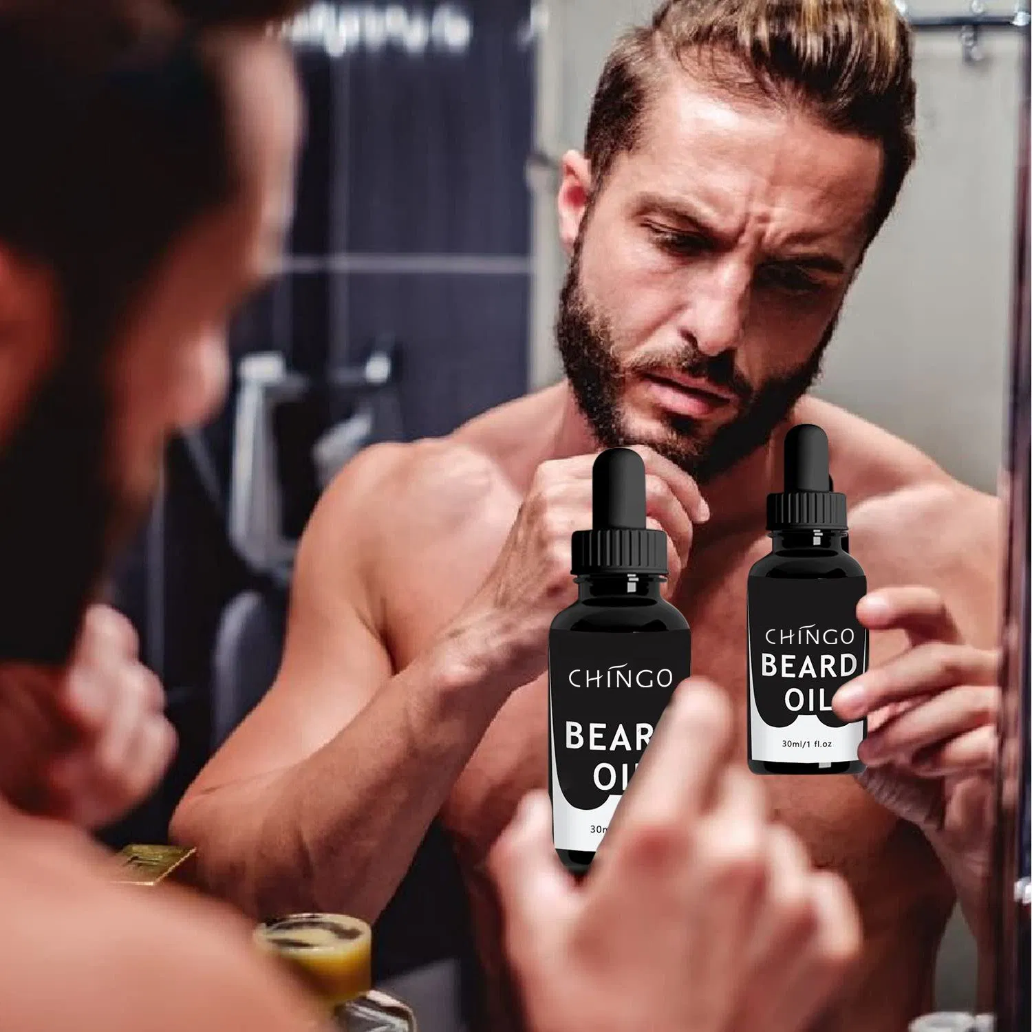 Smooths Repairs Damaged Hair Follicles Growth Promote Mens Beard Oil