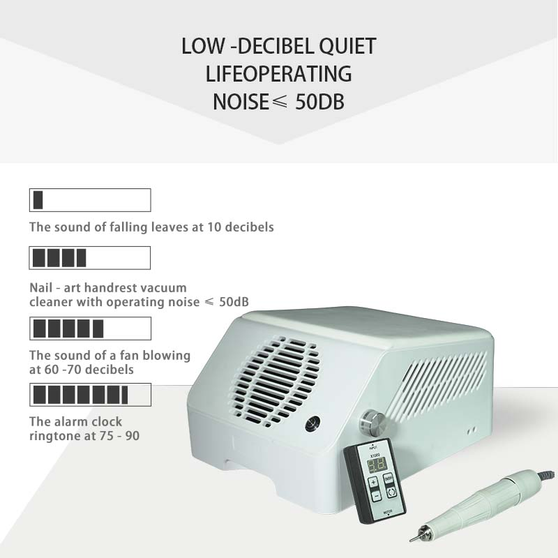 120W Professional Powerful Vacuum Cleaner Manicure Nail Dust Extractor for Salon DIY