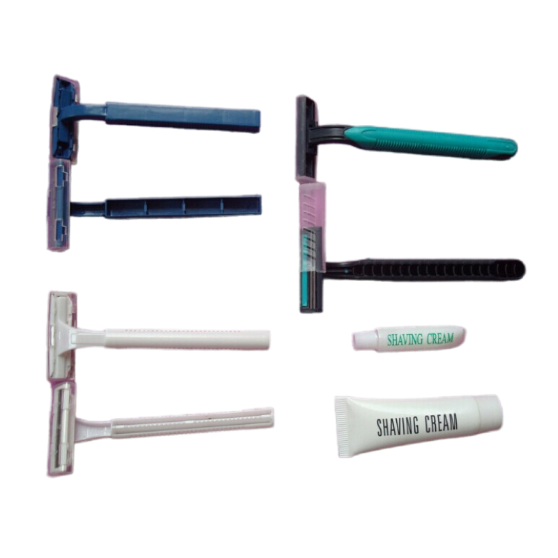 Shaving Kit with Hotel Amenites for Guest Room Using