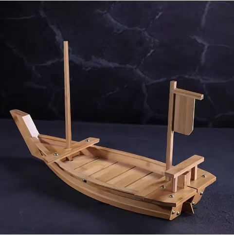 Custom Wood Japanese Sushi Boat for Restaurant Sushi Decoration