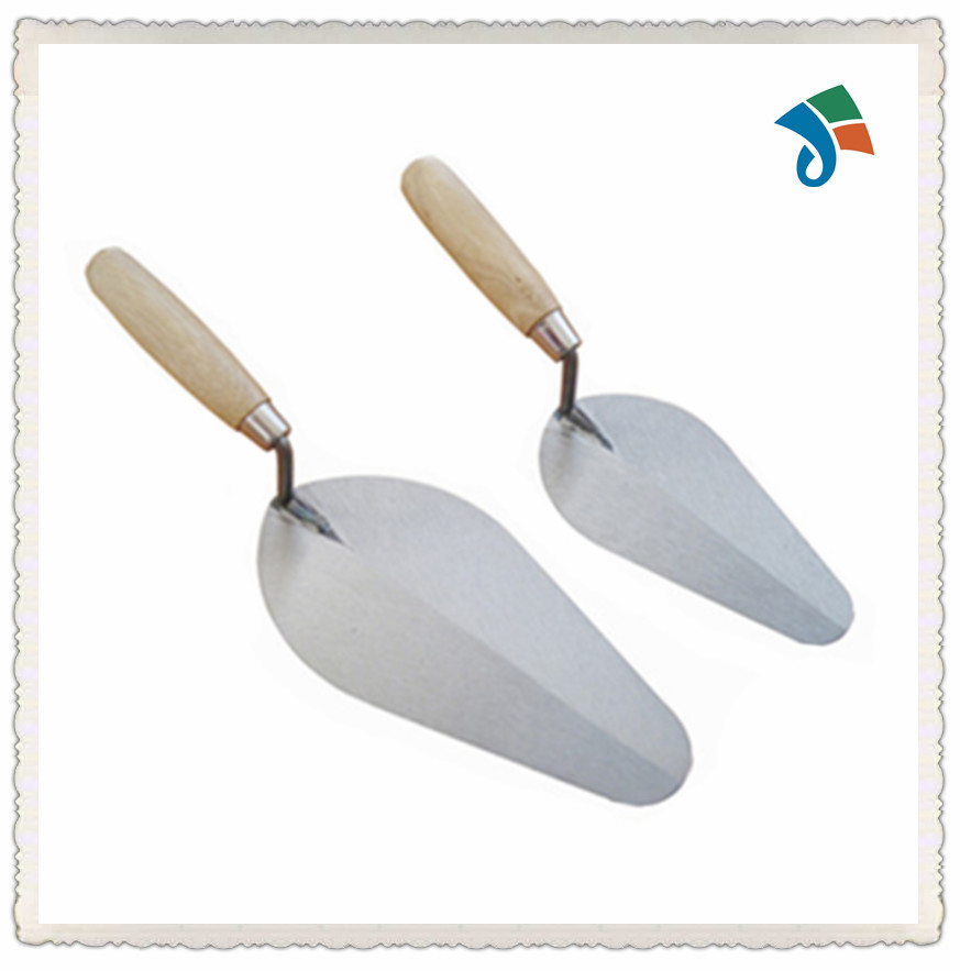 Hand Tools for Building Construction with Wooden Handle Bricklaying Trowel