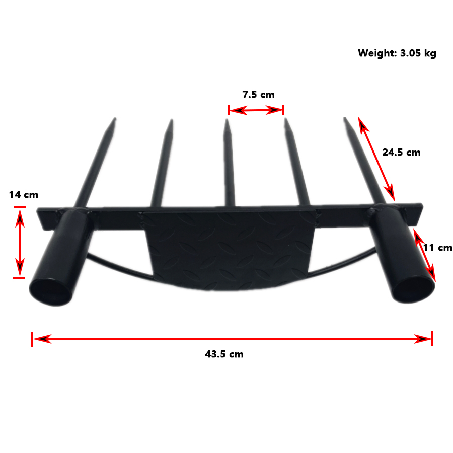 Garden Heavy Duty Rake Replacement Metal Steel Rake Head Only Without Handle-Powder Coated Black