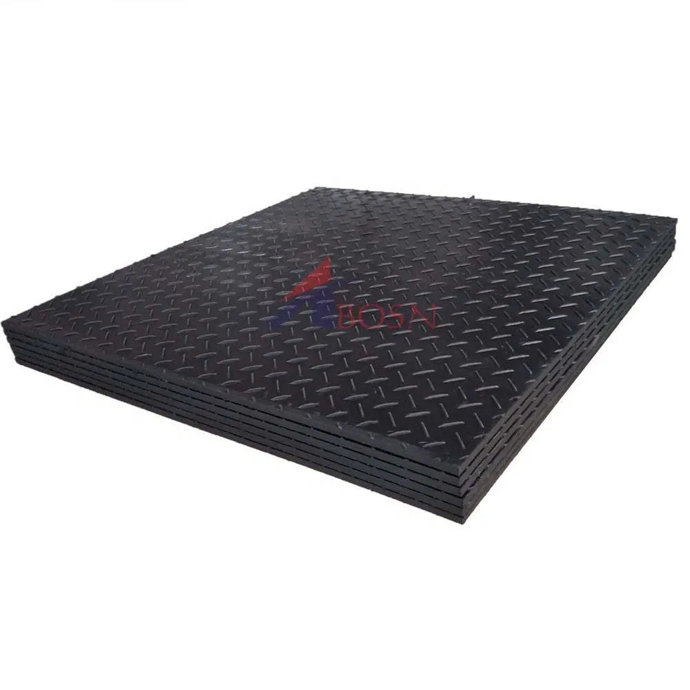 HDPE Black Two Sides Textured Traction Mats Ground Protection Mats
