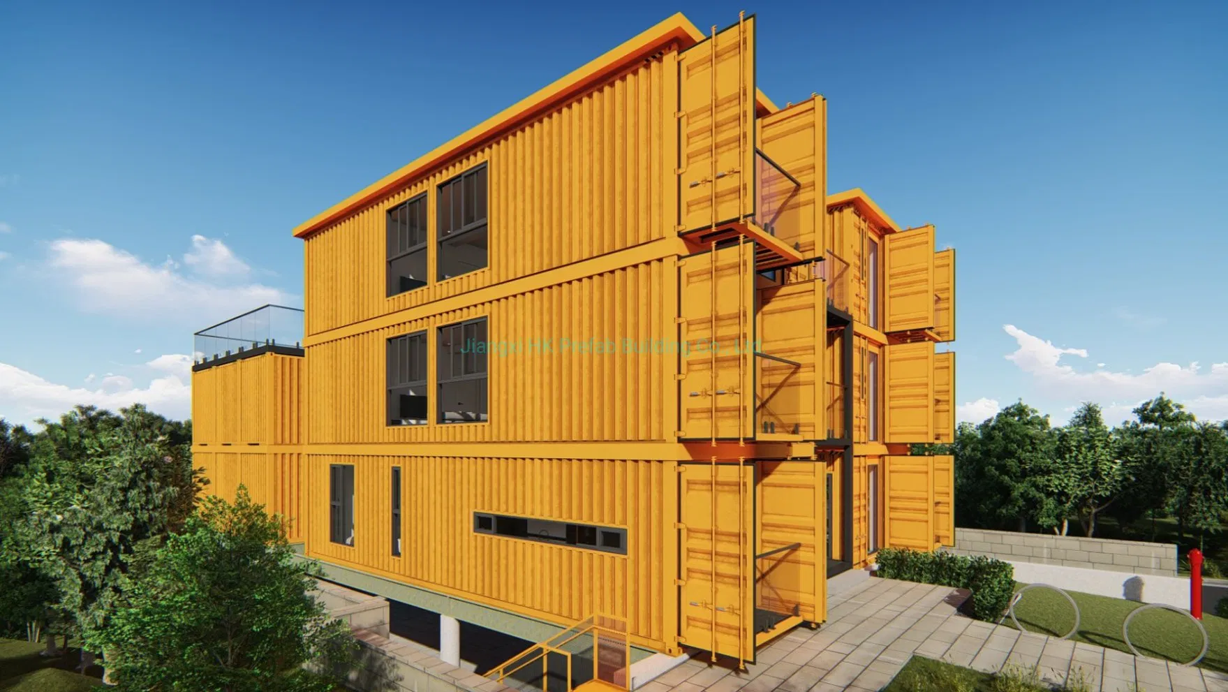 Eco-Friendly Modular Prefab Prefabricated Container Building /Apartment /House.