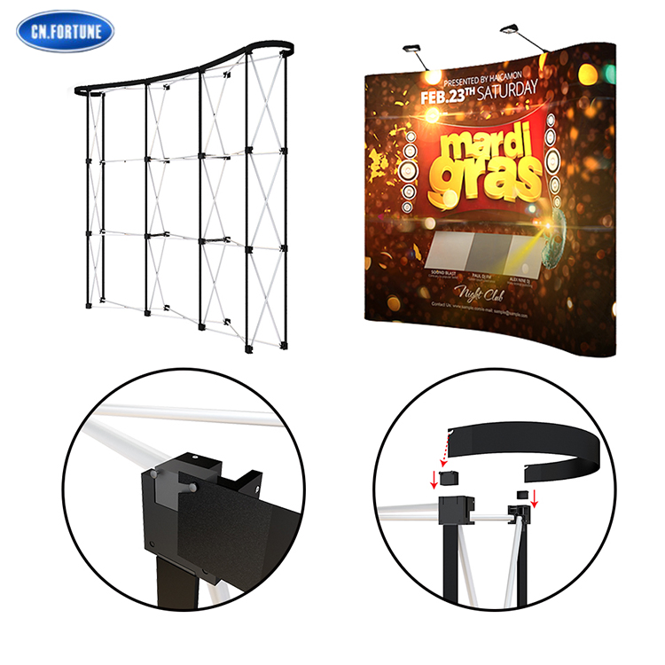 Portable Back Wall Pop up Exhibition Stand Display