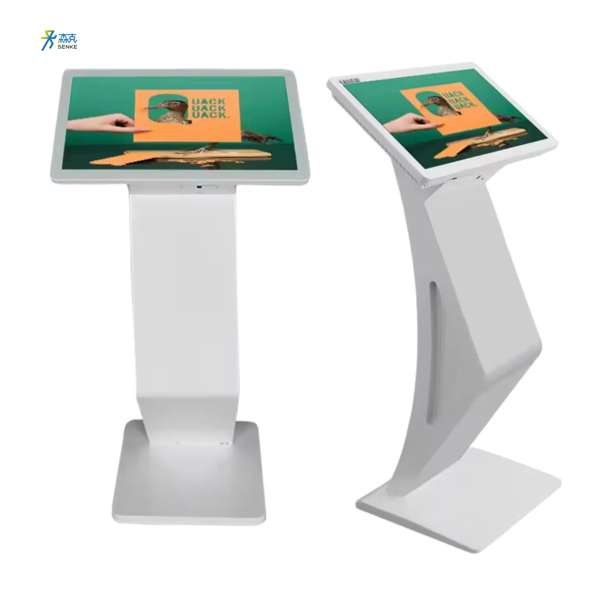 Lobby Interactive Kiosk with Qr Scanner and Built-in Printer System