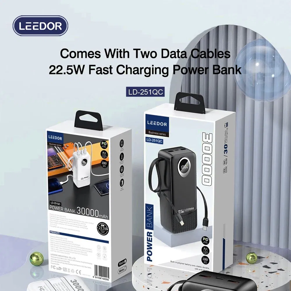 Leedor 22.5W Max Output Three Capacities Power Bank