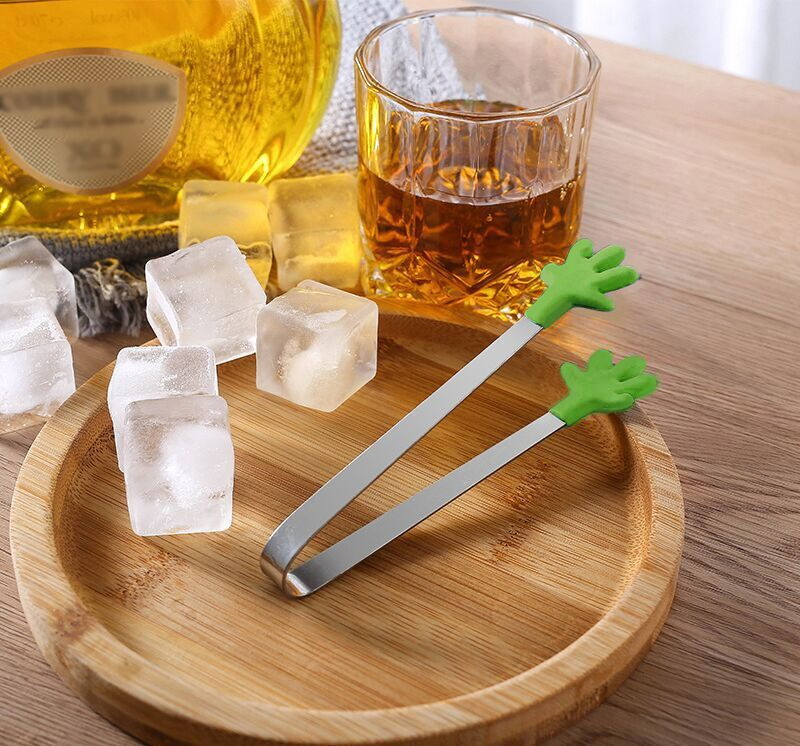 Durable Food Clip Stainless Steel Silicone Kitchen Tool BBQ Tongs