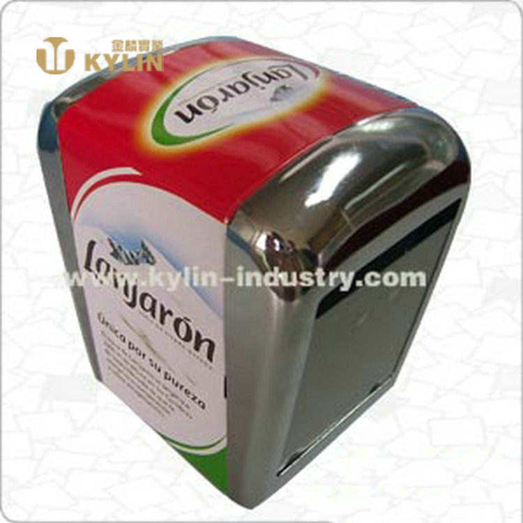 New Premium Crown Shape Tinplate Metal Napkin Dispenser