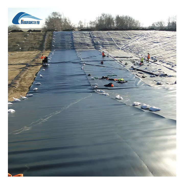 Heavy-Duty Black HDPE Geomembrane Roll 0.5mm Polyethylene Pond Liner for Fish
