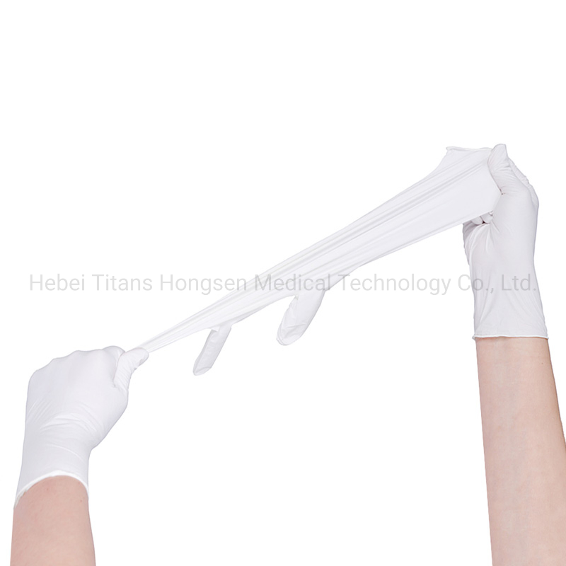 Stock in USA White Durable Powder Free Nitrile Industrial Gloves