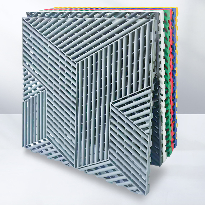 Напольная плитка для гаража из пластика, 400x400 мм