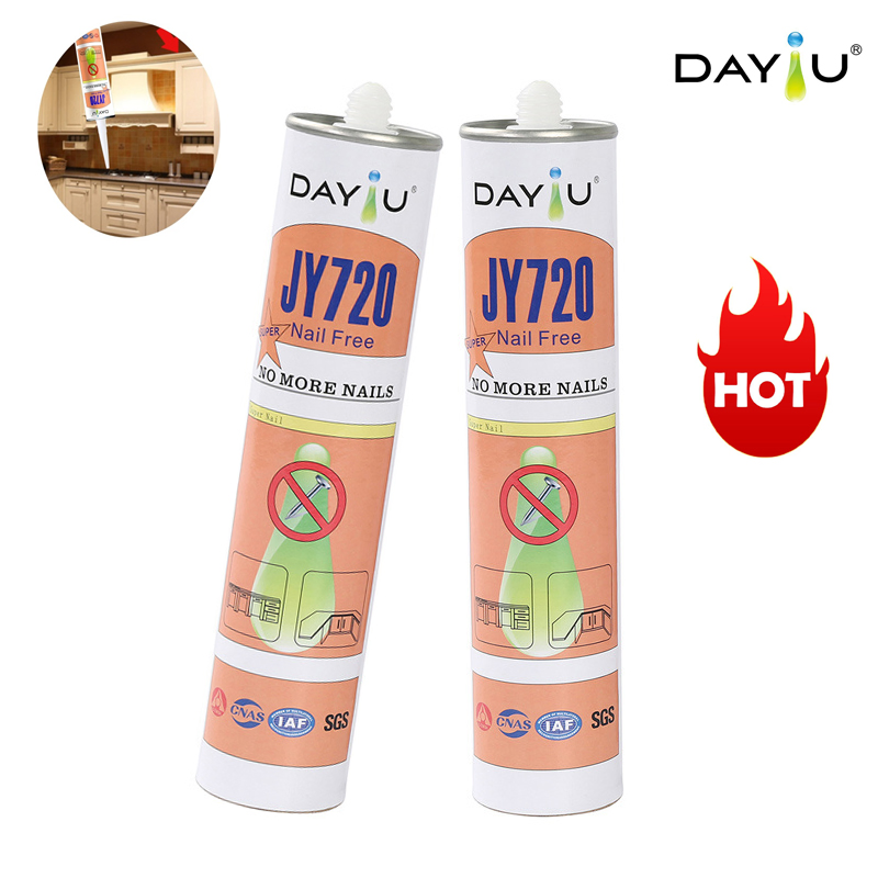 Jy720 One-Component Nail-Free Glue Heat Water Resistant Construction DIY