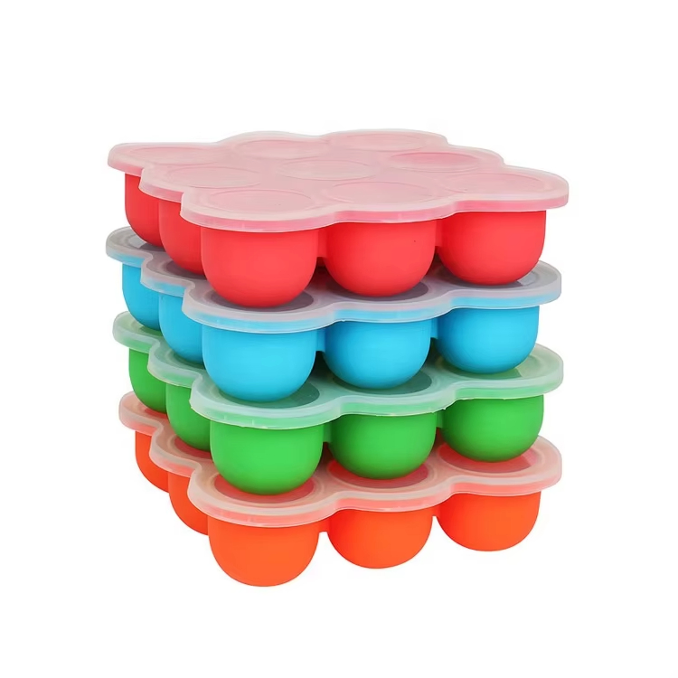 Pop Leakproof Multi Compartment Container Stackable Clamshell Baby Silicon Storage Food Container