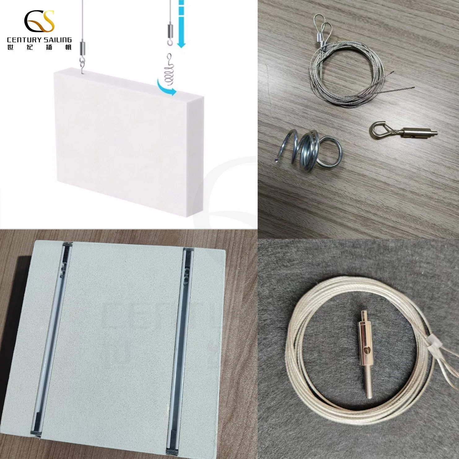 Factory Sale Fiberglass Fence Ceiling Board with Rectangle for Sound Absorption