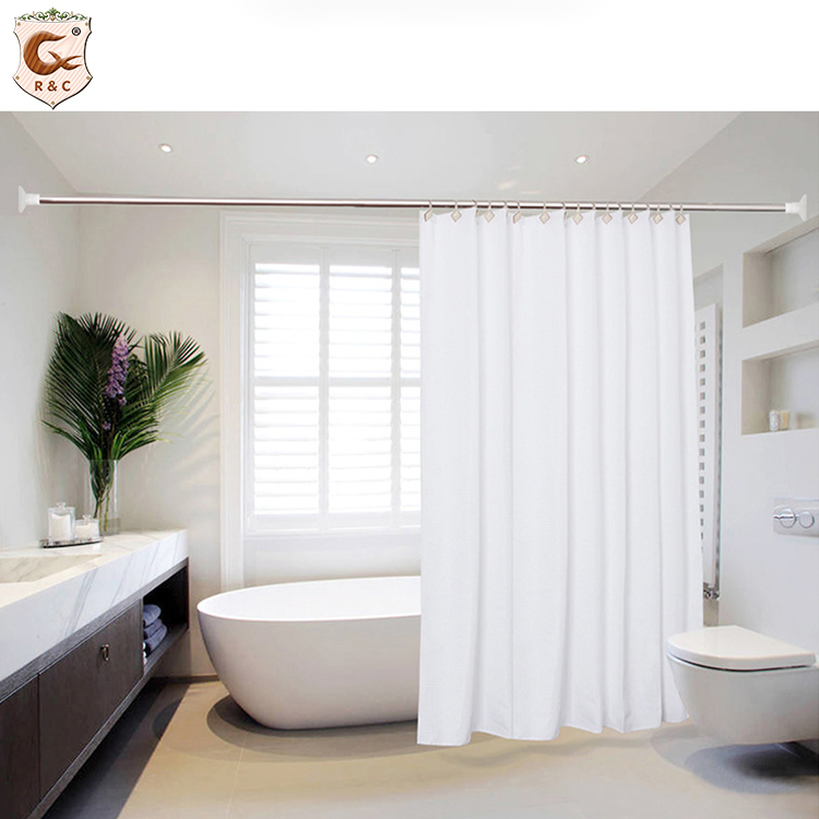 Hotel Metal Extendable Shower Curtain Poles Home Curtain Rod