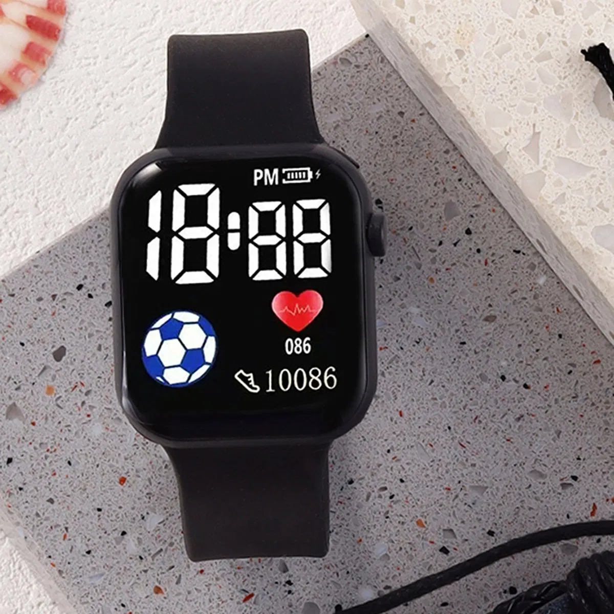 Black Gift Watch Set Football Youth Sports Gifts