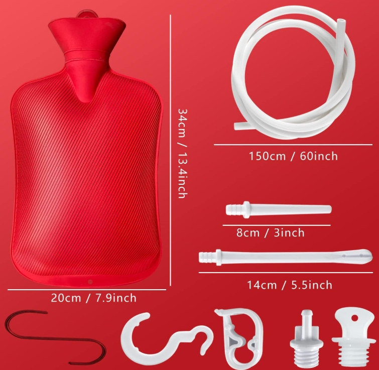 Hot Water Bottle for Cleansing Enemas Combination Bag Enema Bag