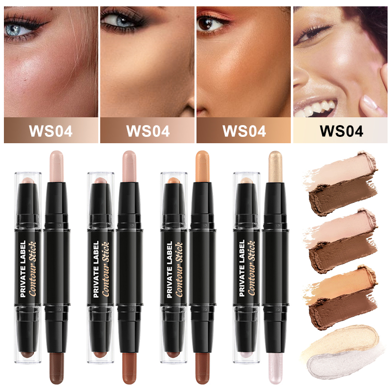 Contour Stick Customize Logo Double-Ended 3D Face Makeup Creamy Highlighter in Stock