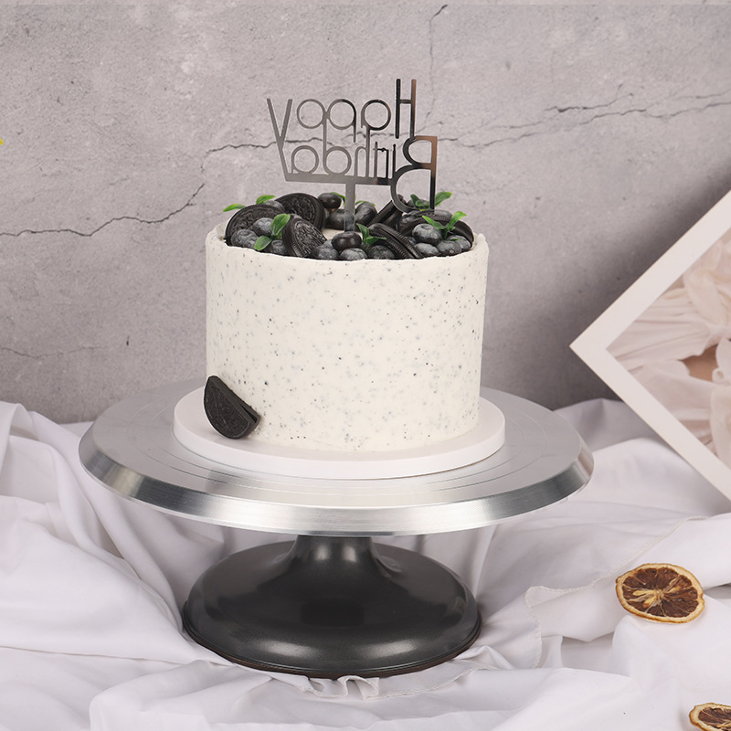 10" 12" Aluminium Cake Decorating Turntable Revolving Cake Stand Fondant Cake Decorating Tools