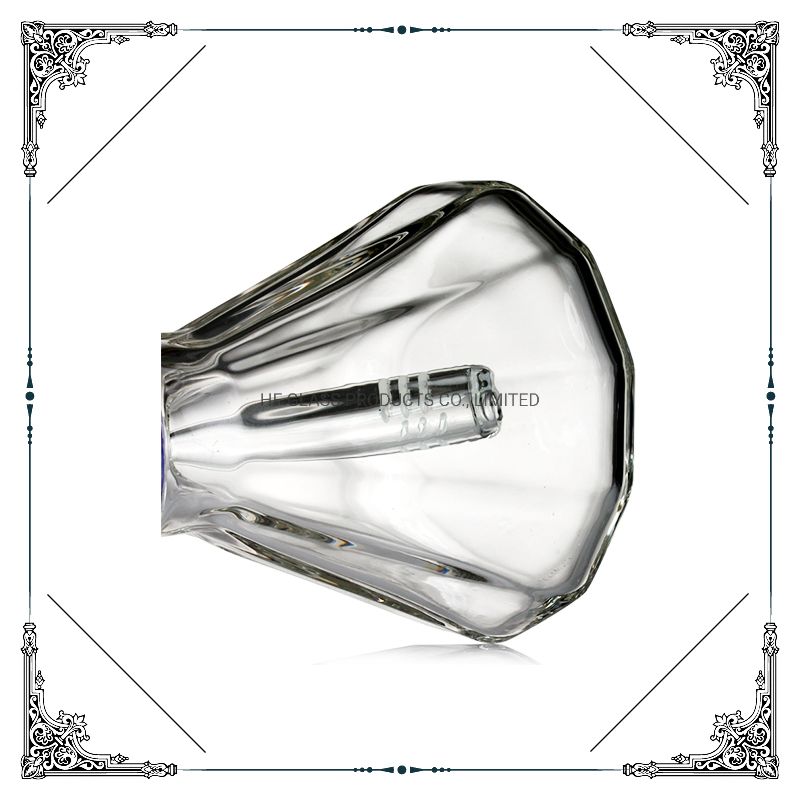 Hot Sale 12.5 Inches 8 Arms Perc Glass Pipe Diamond Base Glass Smoking Pipe Heady Hookah Wholesale Factory Glass Smoking Water Pipe