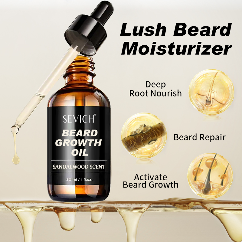 New Innovations Organic Argan Oil Good Smell Sandalwood Thicker Beard Growth Essential Oil for Personal Care