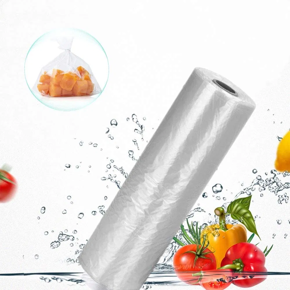 HDPE LDPE Biodegradable Food Storage Bags Continuous Roll of Plastic Bags Fruits Vegetables Bread Grocery Clear Fresh Bag