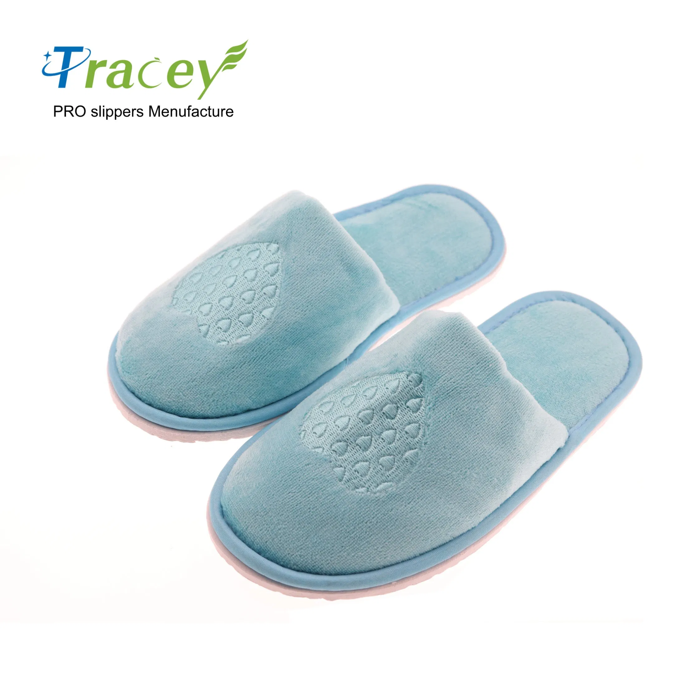 Hotel Disposable Coral Fleece Slippers-Comfortable Soft & Portable Travel Size