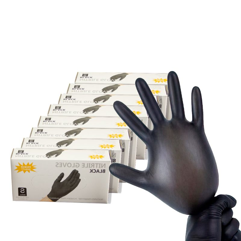 Lowprice and High Quality Disposable Black Nitrile Gloves for Kitchen Use
