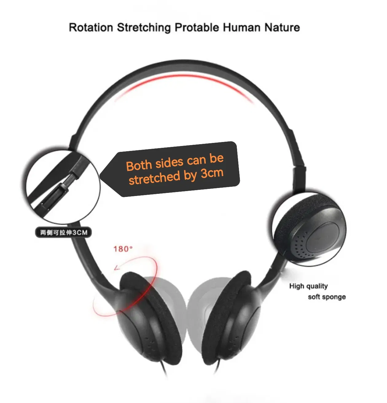Disposable Swivel Headband Headphones Manufactory Low Price Kids Headphones Promotional Aviation Headsets