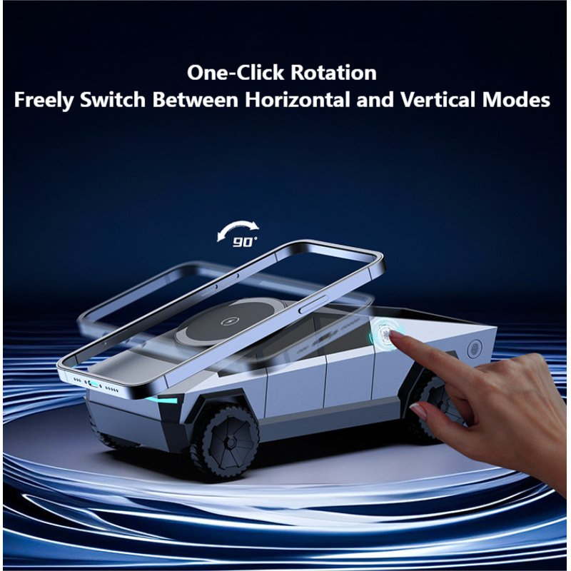 Customizable Logo Cybertruck 3-in-1 Multi-Functional Wireless Charger for Desktops (Qi2)