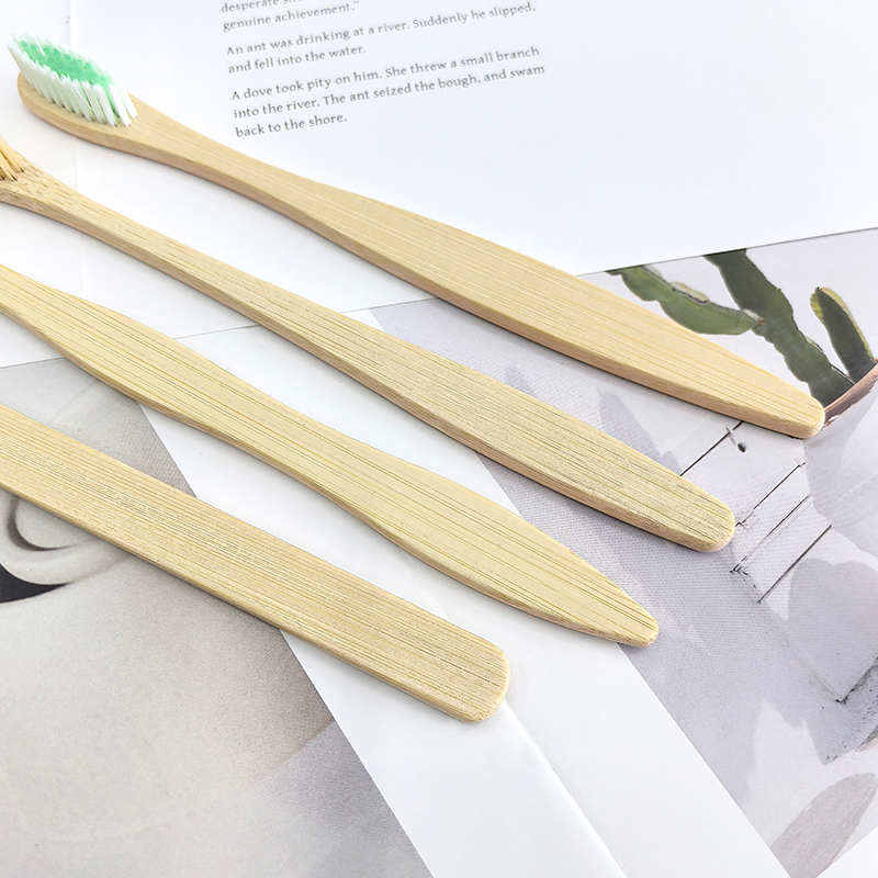 Natural Organic Bamboo Toothbrush Soft Bristle Biodegradable Manual Wooden Toothbrush