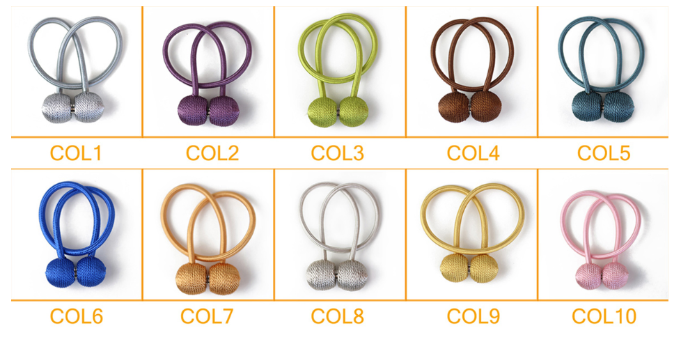 Magnetic Curtain Tieback Clips Hanging Ball Buckle Curtain Accessories