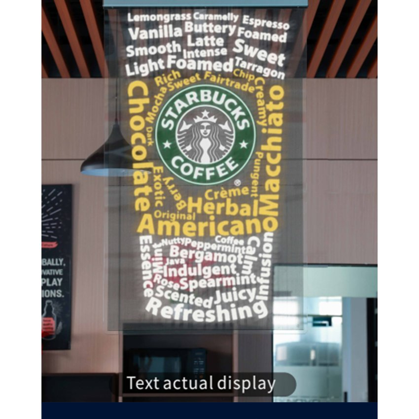 LED Transparent Outdoor Glass Advertising Screen Transparent Mesh Module Display