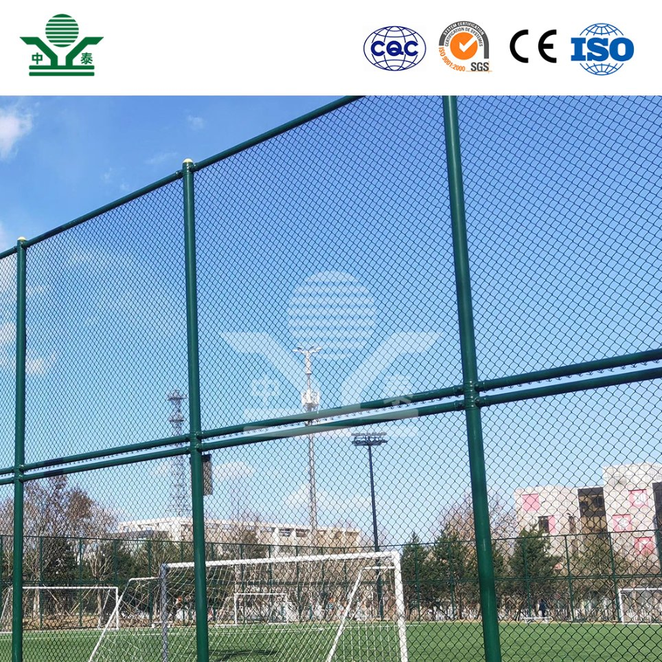 Zhongtai Temporary Chain Link Fencing China Suppliers Modern Stadium Chain Link Fence 50mm X 50mm 36 Inch Stadium Chain Link Fence