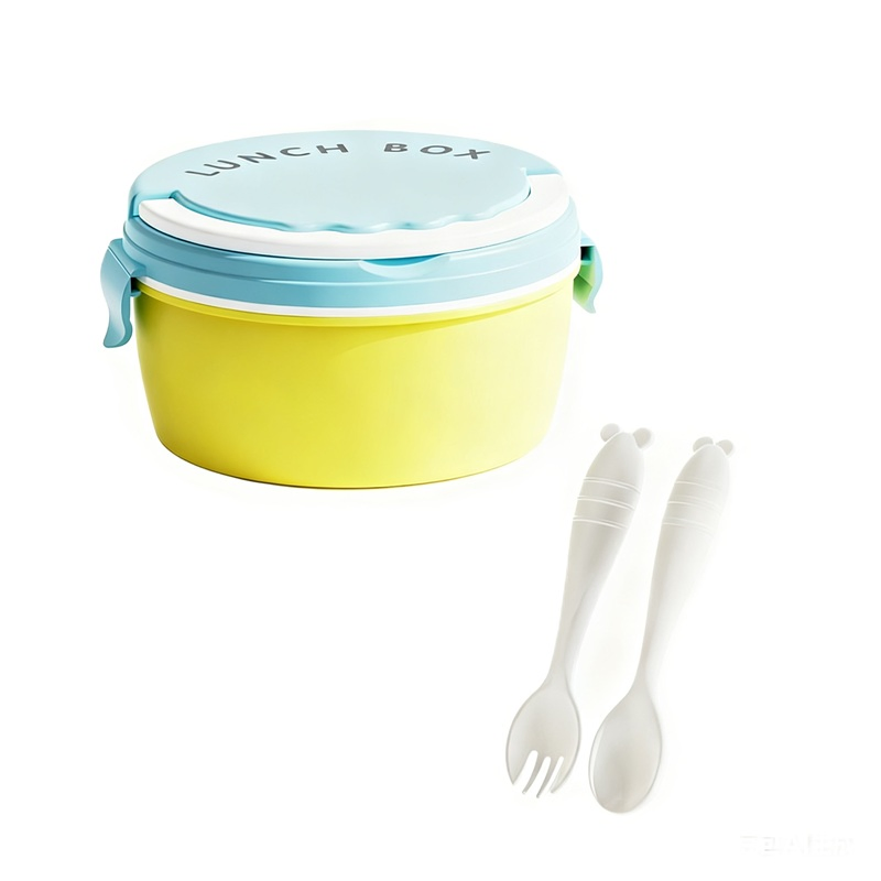 Premium Durable Plastic Round Lunch Box for School and Work