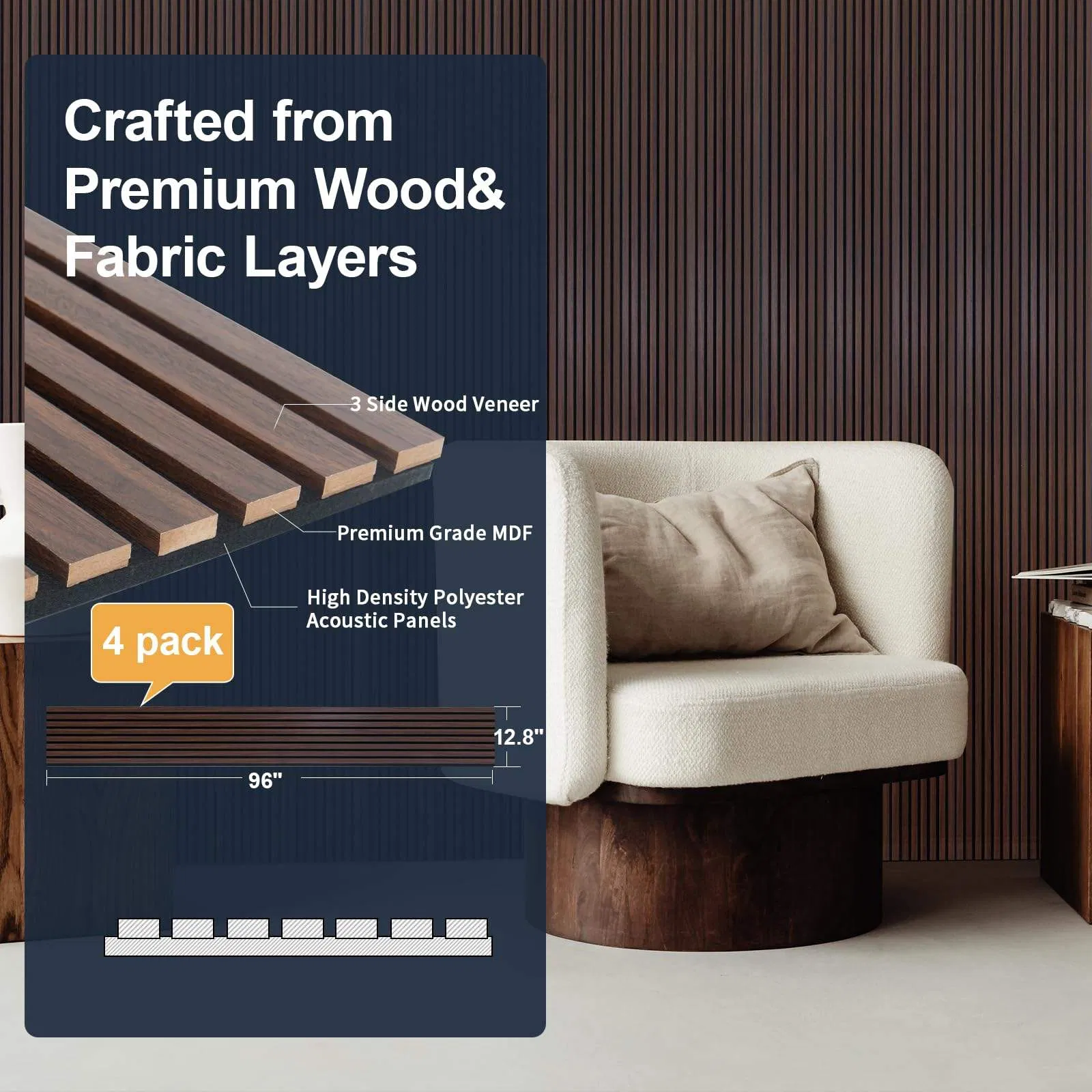 Eco-Friendly Soundproof Plain Pet Acoustic Panels