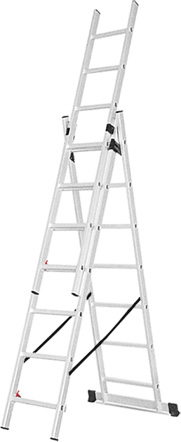 Simple 10 Step Aluminum Straight Ladder 290cm