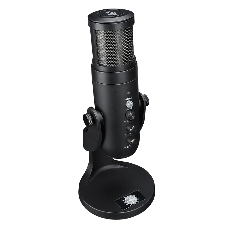 Professional Live Fame RGB Light Sensitivity OEM Gaming Mic USB Hm-01 Microphone