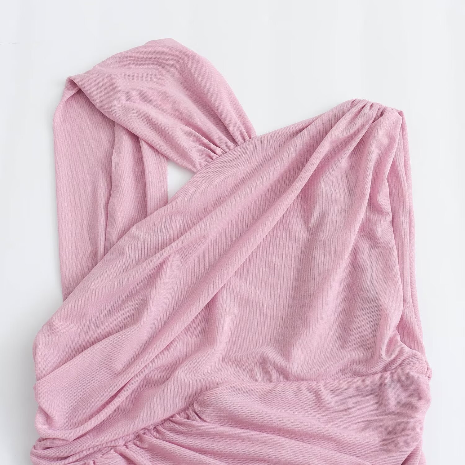 Комбинезон женский асимметричный из тюля летний