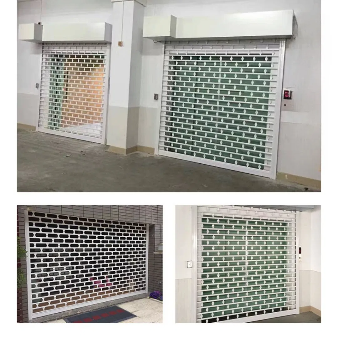 Functional PVC Perspective Rolling Shutter Door, AC/DC Motor