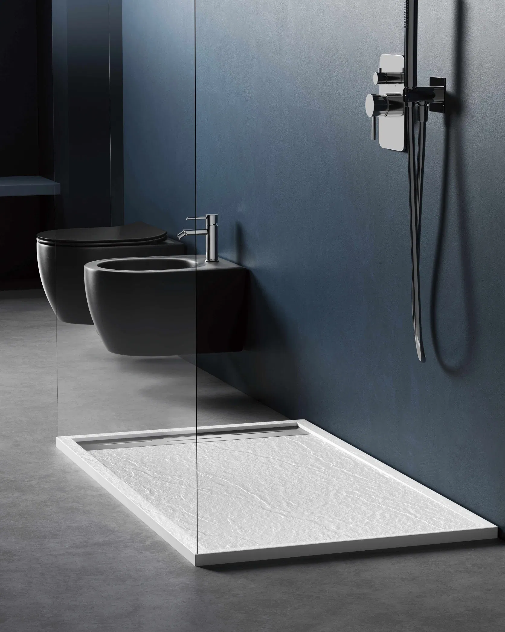 Advanced Solid Surface China OEM Factory Square Shape Bathroom Shower Base Artificial Stone Shower Tray